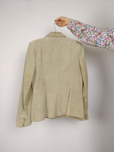 Load image into Gallery viewer, The Moonshine Suede | Vintage real suede leather jacket coat off white beige blazer S
