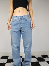Load image into Gallery viewer, The Blue Versace | Vintage Versace Jeans Couture designer straight fit blue denim jeans pants M 31
