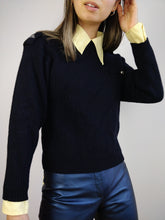 Load image into Gallery viewer, The Yellow Marlboro Shirt | Vintage blouse Marlboro plain pastel yellow sheer transparent L
