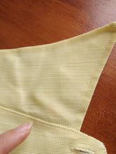 Load image into Gallery viewer, The Yellow Marlboro Shirt | Vintage blouse Marlboro plain pastel yellow sheer transparent L
