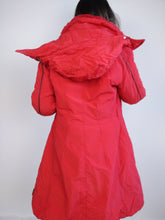 Load image into Gallery viewer, The Red Moncler Down Jacket | Preloved designer Moncler winter parka coat red snow hoodie size 1 XS-S

