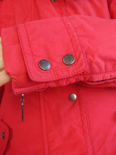 Load image into Gallery viewer, The Red Moncler Down Jacket | Preloved designer Moncler winter parka coat red snow hoodie size 1 XS-S
