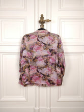Lade das Bild in den Galerie-Viewer, Die rosa Traumbluse | Vintage-Hemd mit verrücktem Muster, glänzender, glatter Satin, langärmlig, M
